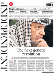 The Independent Newspaper Front Page (UK) for 7 November 2013