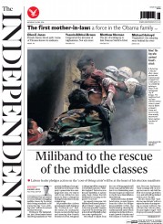 The Independent Newspaper Front Page (UK) for 7 April 2014