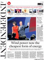 The Independent (UK) Newspaper Front Page for 8 October 2015