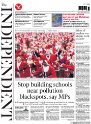 The Independent Newspaper Front Page (UK) for 8 December 2014