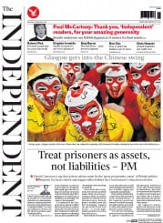 The Independent (UK) Newspaper Front Page for 8 February 2016