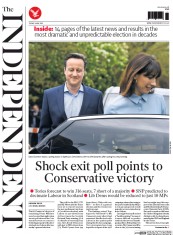 The Independent Newspaper Front Page (UK) for 8 May 2015