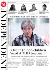 The Independent (UK) Newspaper Front Page for 8 August 2018