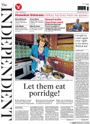 The Independent (UK) Newspaper Front Page for 9 December 2014