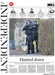 The Independent Newspaper Front Page (UK) for 9 January 2015