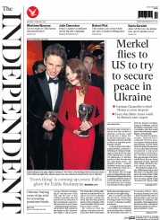 The Independent (UK) Newspaper Front Page for 9 February 2015