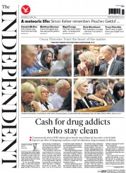 The Independent Newspaper Front Page (UK) for 9 April 2014