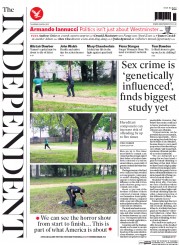 The Independent (UK) Newspaper Front Page for 9 April 2015