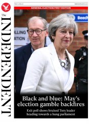 The Independent (UK) Newspaper Front Page for 9 June 2017