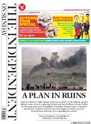 The Independent on Sunday (UK) Newspaper Front Page for 12 October 2014
