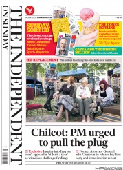 The Independent on Sunday (UK) Newspaper Front Page for 14 June 2015