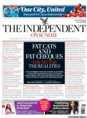 The Independent on Sunday (UK) Newspaper Front Page for 15 May 2011