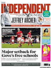 The Independent on Sunday (UK) Newspaper Front Page for 17 March 2013