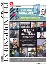 The Independent on Sunday (UK) Newspaper Front Page for 22 November 2015