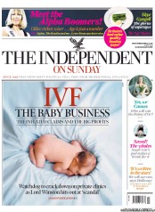 The Independent on Sunday (UK) Newspaper Front Page for 22 May 2011