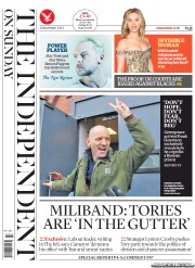 The Independent on Sunday (UK) Newspaper Front Page for 24 November 2013
