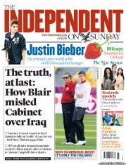 The Independent on Sunday (UK) Newspaper Front Page for 24 June 2012