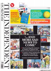 The Independent on Sunday (UK) Newspaper Front Page for 28 June 2015