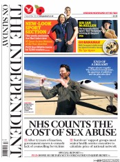 The Independent on Sunday (UK) Newspaper Front Page for 2 November 2014