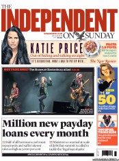 The Independent on Sunday (UK) Newspaper Front Page for 30 June 2013