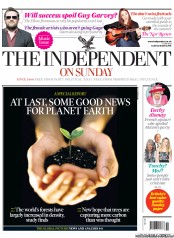 The Independent on Sunday (UK) Newspaper Front Page for 5 June 2011