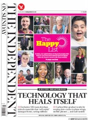 The Independent on Sunday (UK) Newspaper Front Page for 7 June 2015