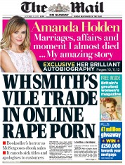 The Mail on Sunday Newspaper Front Page (UK) for 13 October 2013
