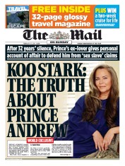 The Mail on Sunday Newspaper Front Page (UK) for 15 February 2015