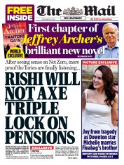 The Mail on Sunday front page for 24 September 2023