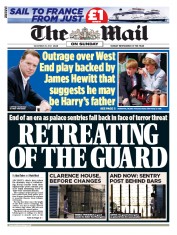 The Mail on Sunday (UK) Newspaper Front Page for 28 December 2014