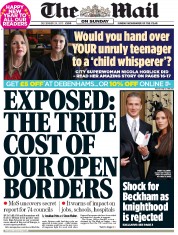 The Mail on Sunday Newspaper Front Page (UK) for 29 December 2013