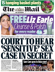 The Mail on Sunday Newspaper Front Page (UK) for 29 May 2011