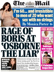 The Mail on Sunday Newspaper Front Page (UK) for 2 March 2014