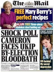 The Mail on Sunday (UK) Newspaper Front Page for 31 August 2014