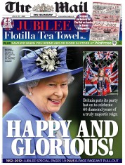 The Mail on Sunday (UK) Newspaper Front Page for 3 June 2012