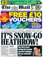 The Mail on Sunday (UK) Newspaper Front Page for 5 February 2012