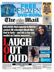The Mail on Sunday (UK) Newspaper Front Page for 5 July 2015
