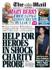 The Mail on Sunday (UK) Newspaper Front Page for 7 February 2016