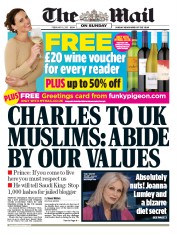 The Mail on Sunday (UK) Newspaper Front Page for 8 February 2015
