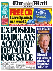 The Mail on Sunday Newspaper Front Page (UK) for 9 February 2014
