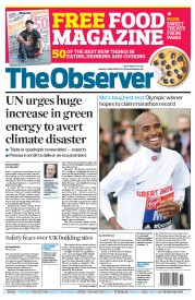 The Observer Newspaper Front Page (UK) for 13 April 2014