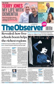 The Observer (UK) Newspaper Front Page for 16 April 2017