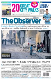 The Observer (UK) Newspaper Front Page for 1 February 2015