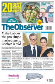 The Observer (UK) Newspaper Front Page for 24 September 2017
