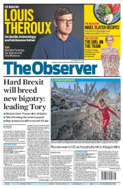 The Observer (UK) Newspaper Front Page for 2 October 2016