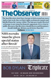 The Observer (UK) Newspaper Front Page for 2 April 2017