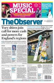 The Observer (UK) Newspaper Front Page for 30 November 2014