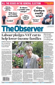 The Observer (UK) Newspaper Front Page for 4 June 2017