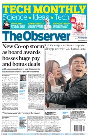 The Observer Newspaper Front Page (UK) for 9 March 2014