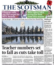 The Scotsman (UK) Newspaper Front Page for 10 November 2014